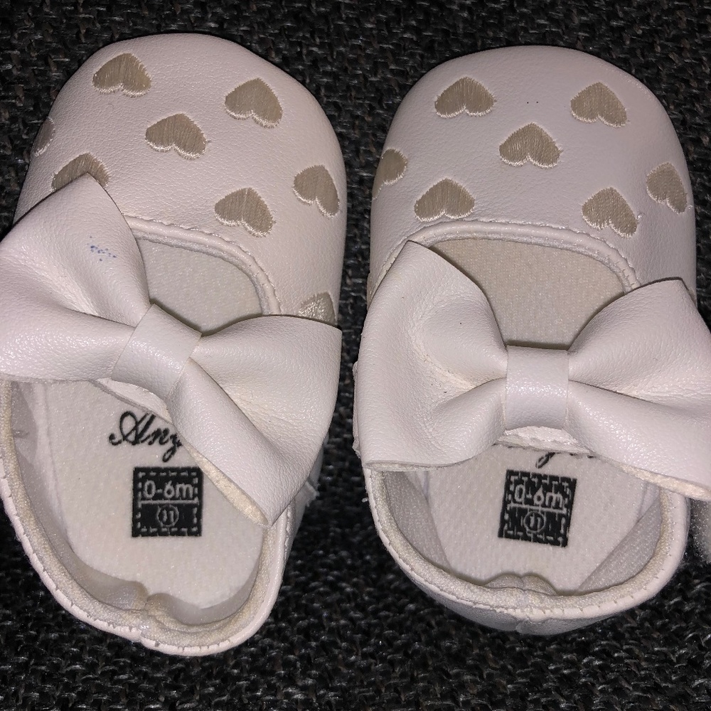 Baby White  Shoes  (0-6 months)